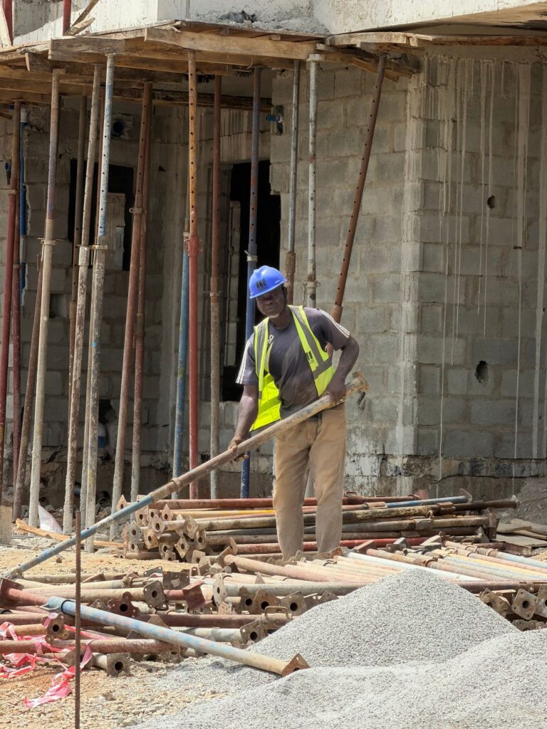 Construction worker at a project site in Abuja