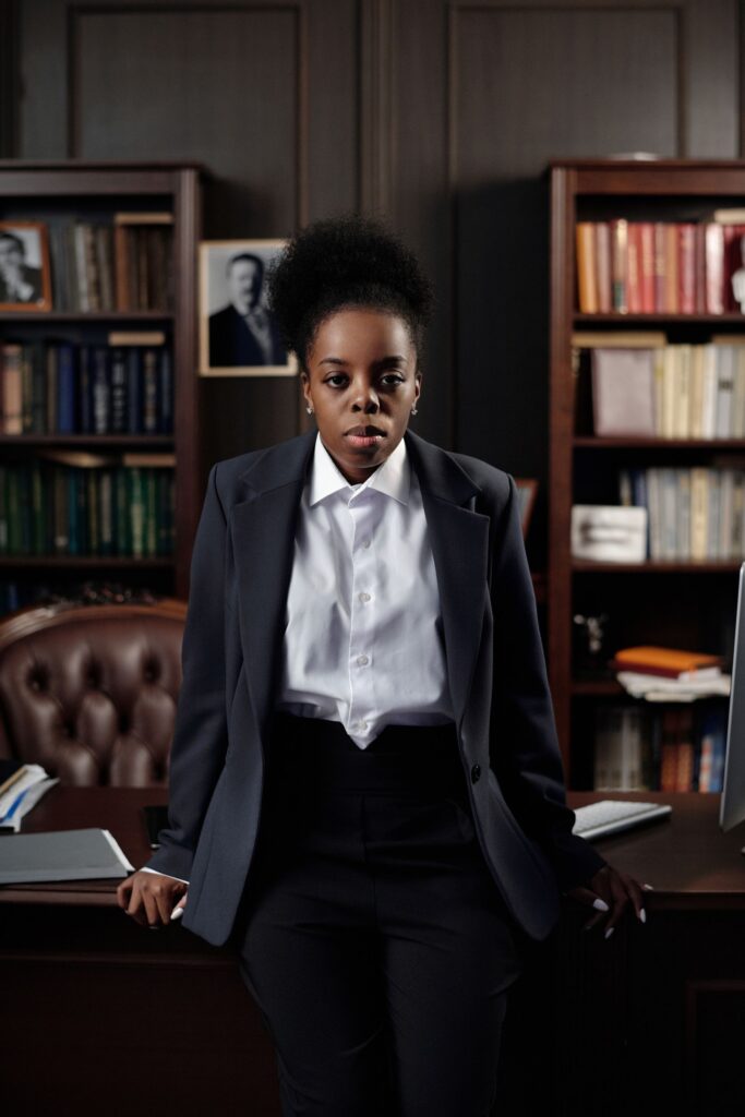 Black woman executive in a professional office setting