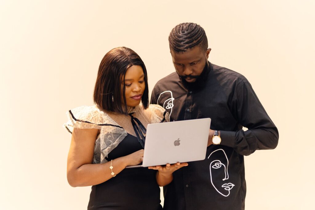 African professionals collaborating over project work