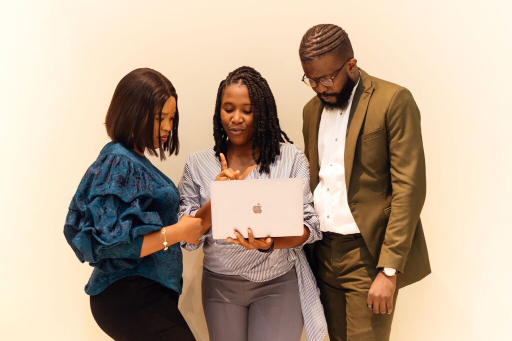 African business team collaborating in Lagos